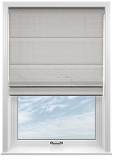 Dew Drop, Metallic Silver - Roman Blind